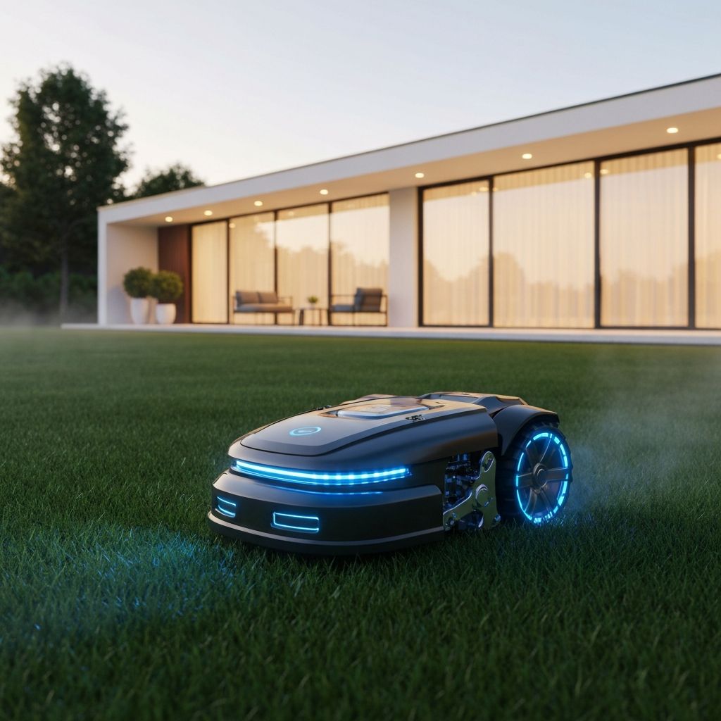 Zputech smart lawn mower in action
